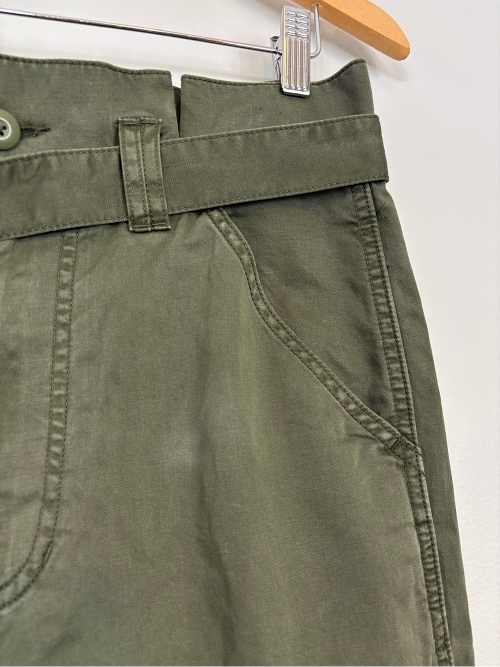 Veronica Beard Damara Cotton Wide-Leg Cargo Pants Sz 29 Cypress Green NWT - Picture 14 of 14